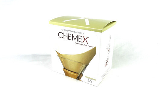 Chemex Papierfilter natur & gefaltet-quadratisch für die große Chemex | FSU-100 | 6/8/10 Tassen