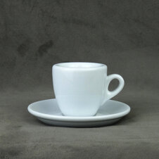Extra dickwandige (8 mm) Espresso-Tasse »Bar Italia« (»Palermo«) | weiss | Nuova Point (56 ml)