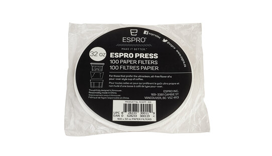 Original-Ersatzteil: Kaffee-Papierfilter für Espro P3 & P5 & P7 | 100 Stk | French Press | 0.95 l