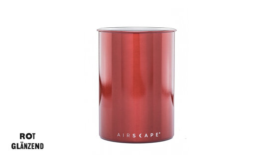 AirScape Aufbewahrungsdose | Classic | Edelstahl | gelb, metallic, moka, rot, schwarz, türkis, weiss | 250 oder 500 gr | Planetary Design