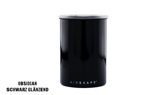 AirScape Aufbewahrungsdose | Classic | Edelstahl | gelb, metallic, moka, rot, schwarz, türkis, weiss | 250 oder 500 gr | Planetary Design