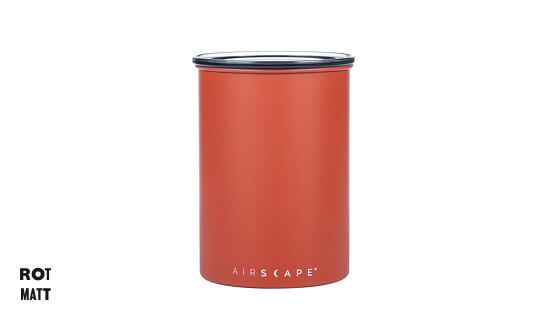 AirScape Aufbewahrungsdose | Classic | Edelstahl | metallic, schwarz, weiss, rot, moka | 250 oder 500 gr | Planetary Design