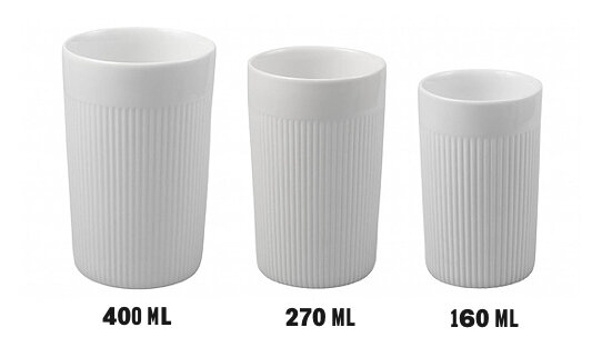 Becher Mug | Porzellan | zweiwandig | weiss | »Ionic double Wall Mug« | 3 Grössen | Victor & Victoria
