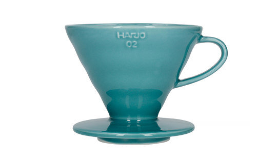 Hario Hand-Kaffeefilter | V60 Dripper 01 und 02 | Keramik | rot, pink, indigoblau, grau, türkis-grün | Made in Japan