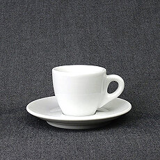 Extra dickwandige (9 mm) Espresso-Tasse »Palermo« | mit Füllmengen-Markierung | weiss | Made in Italy | Ancap (max. 50 ml)