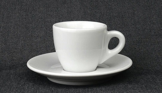 Extra dickwandige (9 mm) Espresso-Tasse »Palermo« | mit Füllmengen-Markierung | weiss | Made in Italy | Ancap (max. 50 ml)