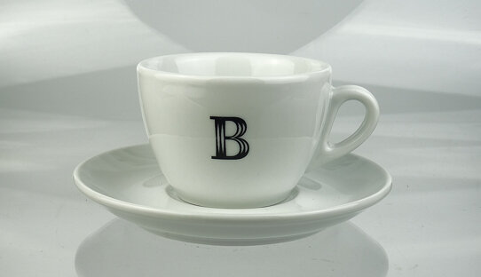 Edition Spiekermann | Cappuccino-Tassen mit A bis Z | FF Scala Jewel Crystal | max. 167 ml | Made in Italy & Germany