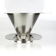 Hario Hand-Kaffeefilter | Edelstahl | silber | in 2 Grössen | kein Filterpapier nötig | »Double Mesh Metal Dripper«