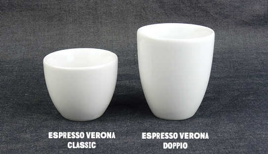 Henkellose Espresso-Tasse »Verona« doppio | weiss | Made in Italy | Ancap (max. 135 ml) mit Untertasse
