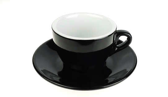 Dickwandige Cappuccino-Tasse »Bar Italia« (»Palermo«) | schwarz