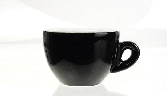 Extra dickwandige (10 mm) kleine Espresso-Tasse »Sorrento« | schwarz | Nuova Point (62 ml)