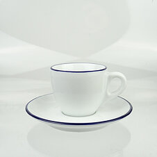 Espresso-Tasse »Verona« | weiss mit blauem...
