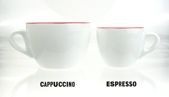 Espresso-Tasse »Verona« | weiss + roter Rand | Ancap | 70 ml