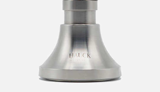 Premium-Tamper | Hauck S-Tamper | V5 UFO | ø 58,4 mm | dynamometrisch | 18 kg-Druckpunkt | Nuss | Handmade in Austria