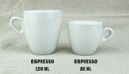 Extra dickwandige (8,5 mm) Espresso-Tasse Doppio »Bar Italia« (»Palermo«) | weiss | Nuova Point (max. 120 ml)