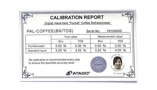 Atago Pocket-Refraktometer | Messen Sie die Qualität Ihres Espressos | »PAL-Coffee (BX/TDS)« | Made in Japan