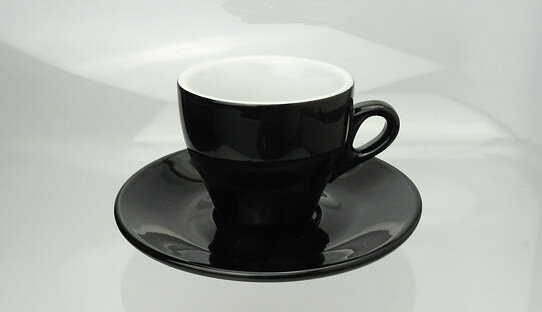 Dickwandige Cappuccino-Tasse »Milano« | schwarz | Nuova Point