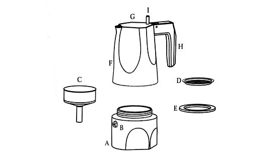 Alessi Espressokocher »Ossidiana« | in 2 Grössen
