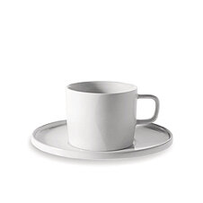 Alessi | Espresso-Tasse »PlateBowlCup« | Porzellan | weiss | max. 80 ml | Tasse und Untertasse