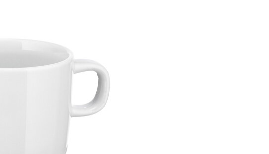 Espresso-Tasse »PlateBowlCup« | Design: Jasper Morrison | Porzellan | weiss | Alessi | max. 80 ml | Tasse und Untertasse