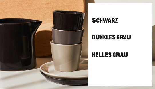 Kleine Espresso-Becher »Tonale« | Design: David Chipperfield | Steinzeug | dunkles Grau | Alessi | max. 80 ml | ohne Untertasse