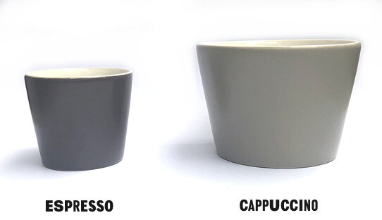 Kleine Espresso-Becher »Tonale« | Design: David Chipperfield | Steinzeug | helles Grau | Alessi | max. 80 ml | ohne Untertasse