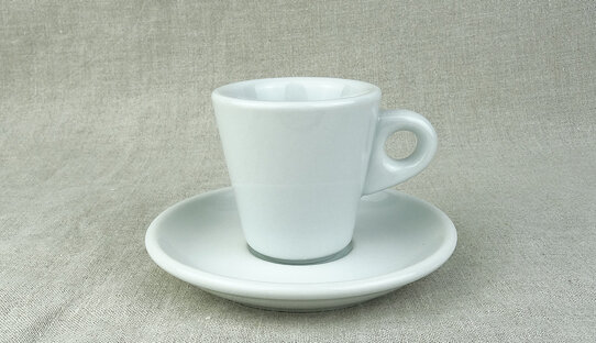 2. Wahl: Dickwandige (8 mm) Espresso-Tasse »Modena« | weiss | Nuova Point (max. 60 ml)
