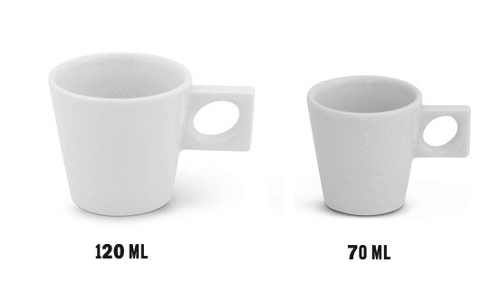 Espresso-Tasse | NYNY | Porzellan | weiss | Walküre | 70 und 120 ml | Made in Germany
