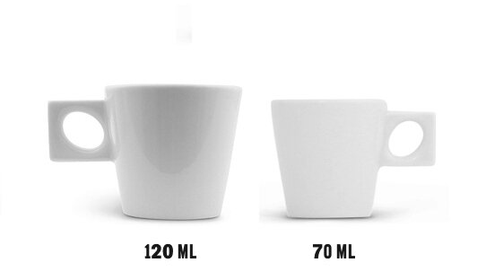 Espresso-Tasse | NYNY | Porzellan | weiss | Walküre | 70 und 120 ml | Made in Germany
