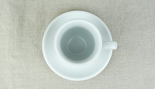 2.Wahl: Extra dickwandige (8,5 mm) Espresso-Tasse Doppio »Bar Italia« (»Palermo«) | weiss | Nuova Point (max. 120 ml)