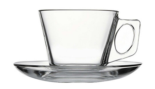 Cappuccino-Tasse »Vela« | Glas | max. 195 ml | Pasabahçe | Made in Turkey