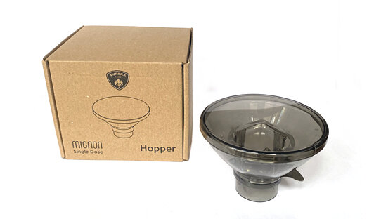 Original-Zubehör: Hopper Single Dose | max 50 gr | für alle Eureka Mignon-Modelle | fumé | Made in Italy