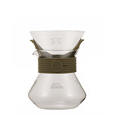 Kalita Filterkaffee-Karaffe | Wave Style Up #185 | 1-3 Tassen | 400 ml | Khaki | Designed in Japan