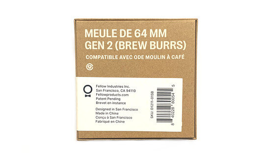 Fellow Mahlscheiben | Ode 64 mm Gen 2 | Brew Burrs