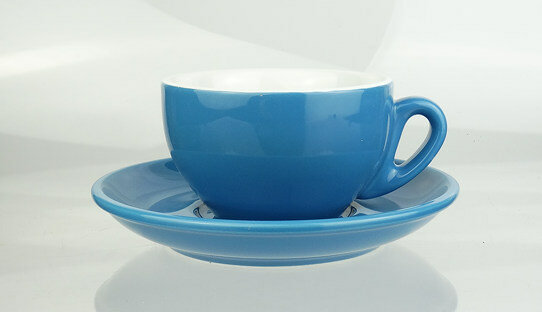Dickwandige Cappuccino-Tasse »Bar Italia« | blau | Nuova Point
