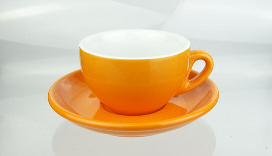 Dickwandige Cappuccino-Tasse »Bar Italia« | orange | Nuova Point