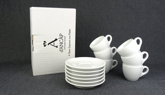 Extra dickwandige (8,5 mm) Espresso-Tasse »Palermo« | weiss | Made in Italy | Ancap (max. 55 ml)