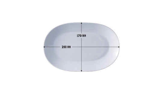 Teller | oval | weiss | 2 Größen | »Milano centrale«